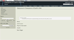 Desktop Screenshot of championsofearth.wikidot.com