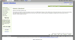 Desktop Screenshot of islamiclit.wikidot.com