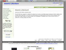 Tablet Screenshot of islamiclit.wikidot.com
