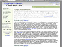 Tablet Screenshot of googlesnatchreview.wikidot.com