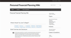Desktop Screenshot of financialplanning.wikidot.com