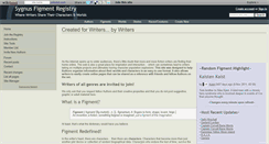 Desktop Screenshot of figmentregistry.wikidot.com