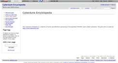 Desktop Screenshot of cyberdunkencyclopedia.wikidot.com