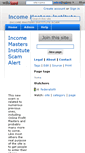 Mobile Screenshot of incomemastersinstitute.wikidot.com