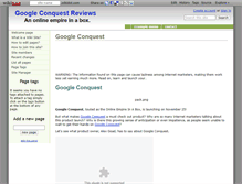 Tablet Screenshot of googleconquestreviews.wikidot.com