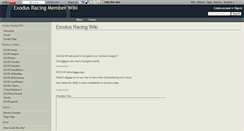 Desktop Screenshot of exodusracing.wikidot.com