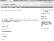 Tablet Screenshot of crusadeoflegends.wikidot.com