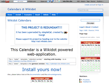 Tablet Screenshot of calendars.wikidot.com