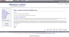 Desktop Screenshot of metazoaludens.wikidot.com