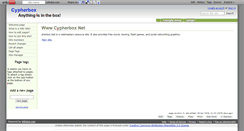 Desktop Screenshot of cypherbox.wikidot.com