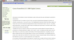 Desktop Screenshot of canonpowershotg11peemako.wikidot.com