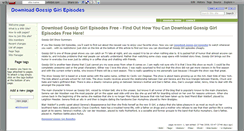 Desktop Screenshot of downloadgossipgirl.wikidot.com