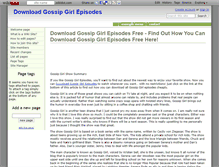 Tablet Screenshot of downloadgossipgirl.wikidot.com