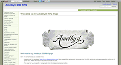 Desktop Screenshot of amethyst-d20-rpg.wikidot.com