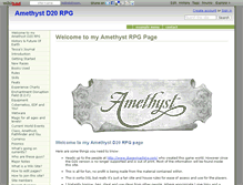 Tablet Screenshot of amethyst-d20-rpg.wikidot.com