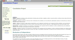Desktop Screenshot of constitutionproject.wikidot.com