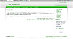Desktop Screenshot of colingame.wikidot.com