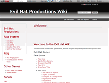 Tablet Screenshot of evilhat.wikidot.com