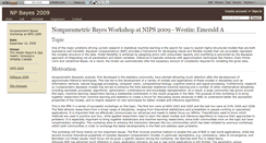Desktop Screenshot of npbayes-2009.wikidot.com