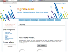 Tablet Screenshot of digitalresume.wikidot.com