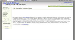 Desktop Screenshot of litebriterefillsheets.wikidot.com