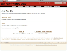 Tablet Screenshot of lornfamilyhistory.wikidot.com