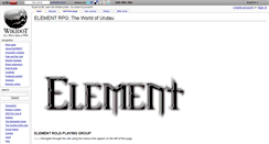 Desktop Screenshot of elementrpg.wikidot.com