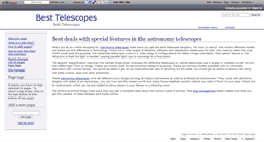 Desktop Screenshot of besttelescopes.wikidot.com