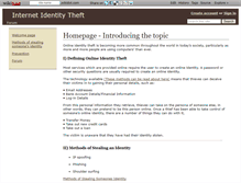 Tablet Screenshot of internetidentitytheft.wikidot.com