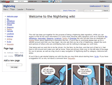 Tablet Screenshot of nightwing.wikidot.com