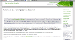 Desktop Screenshot of morningside-genetics.wikidot.com