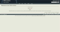 Desktop Screenshot of owaarchive.wikidot.com