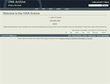 Tablet Screenshot of owaarchive.wikidot.com