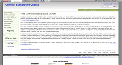 Desktop Screenshot of freecriminalbackground-checks.wikidot.com