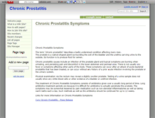 Tablet Screenshot of chronicprostatitis.wikidot.com