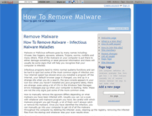 Tablet Screenshot of howtoremovemalware.wikidot.com