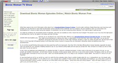 Desktop Screenshot of bionicwoman.wikidot.com