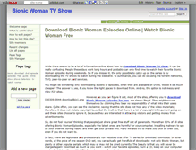 Tablet Screenshot of bionicwoman.wikidot.com