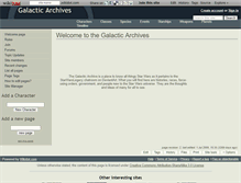 Tablet Screenshot of galacticarchives.wikidot.com