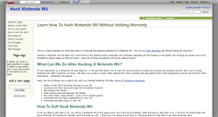 Desktop Screenshot of hack-nintendo-wii.wikidot.com