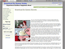 Tablet Screenshot of downloaddsgames.wikidot.com