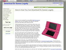 Tablet Screenshot of downloaddsgameslegally.wikidot.com