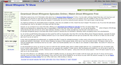 Desktop Screenshot of ghost-whisperer.wikidot.com