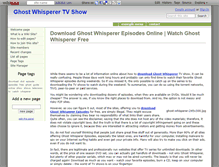 Tablet Screenshot of ghost-whisperer.wikidot.com