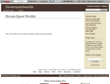Tablet Screenshot of devamquestworlds.wikidot.com