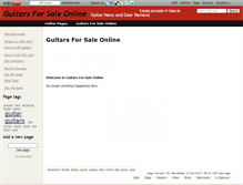 Tablet Screenshot of guitarsforsaleonline.wikidot.com