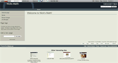 Desktop Screenshot of nicksmath.wikidot.com