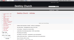 Desktop Screenshot of destinychurch.wikidot.com